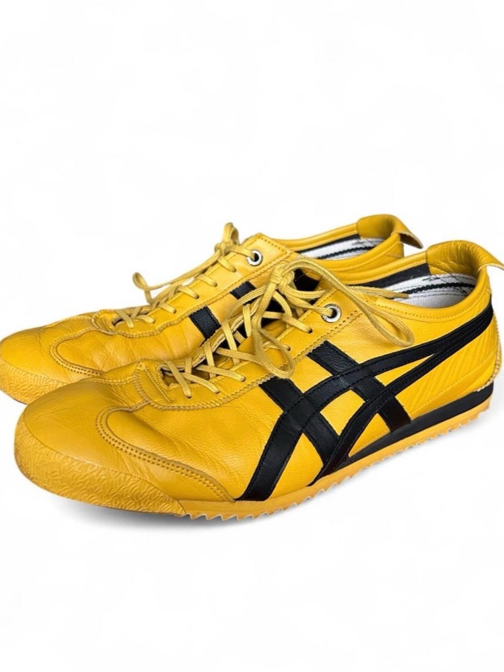 Onitsuka Tiger by Asics Men's Yellow Sneakers with Black Stripes